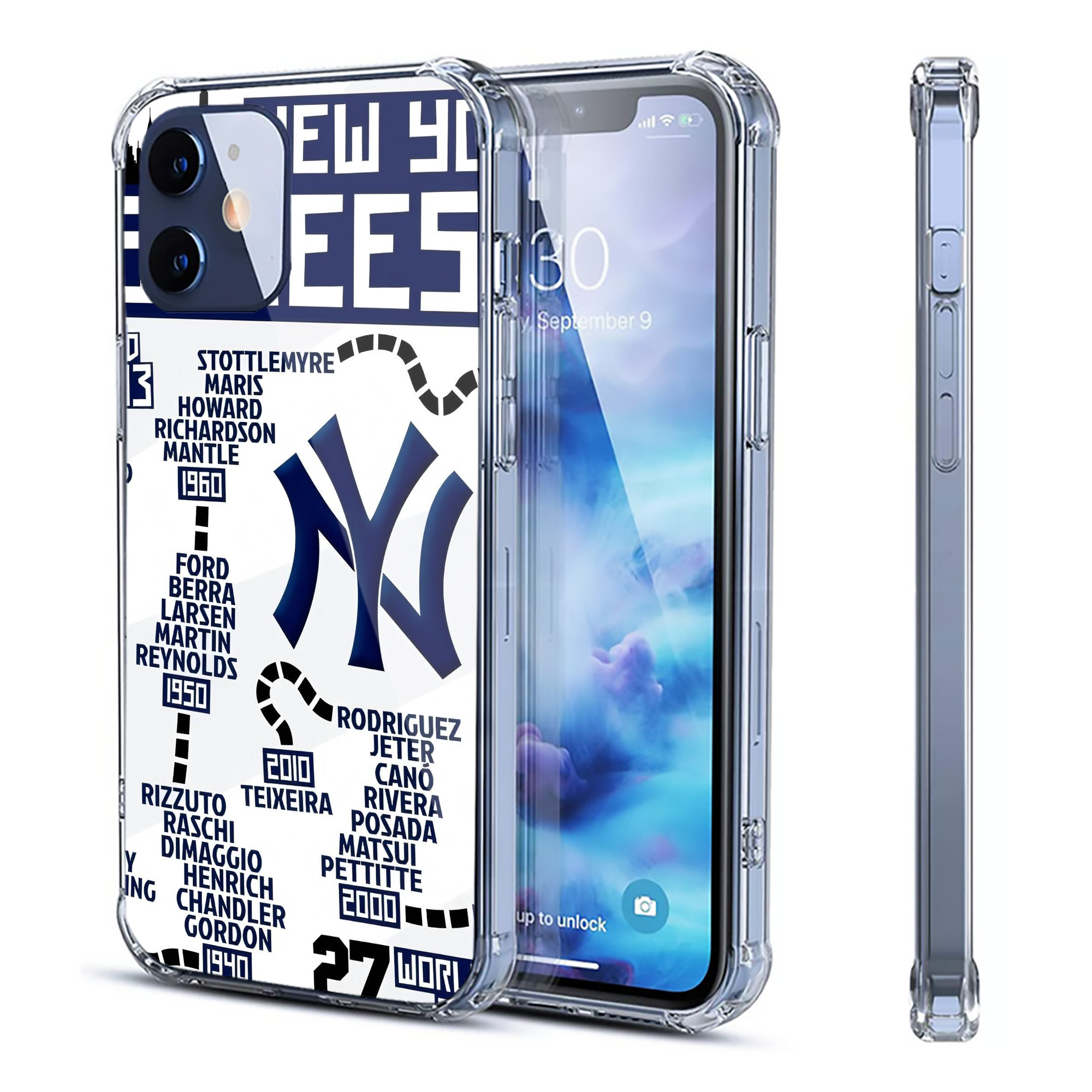 New York Yankees 155 Clear IPhone 12 Case – Soft TPU With UV Print – Enhanced Drop Protection, Precise Fit, Anti-Fingerprint, Customizable Design, Scratch-Resistant, Yellow-Resistant